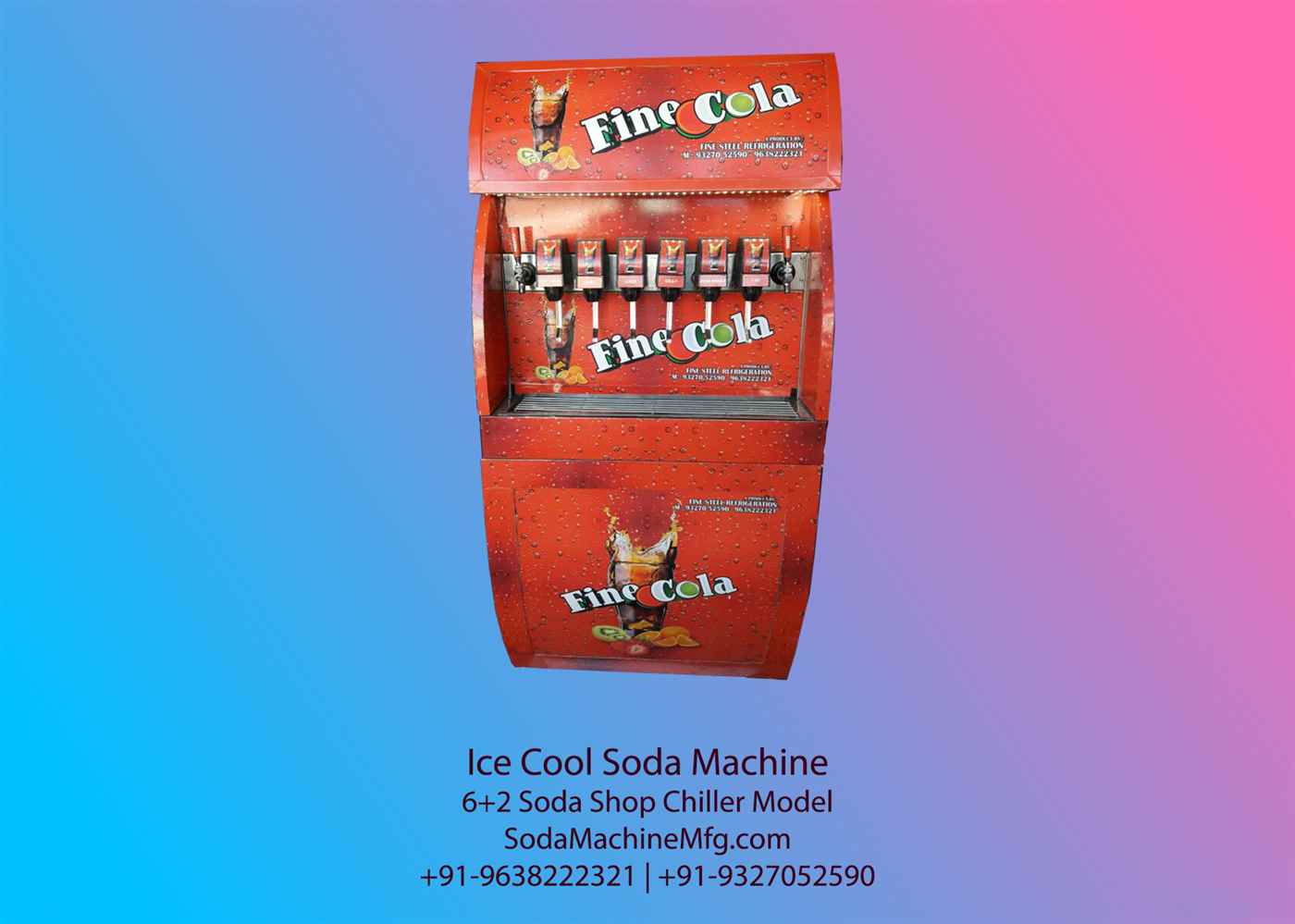 6plus2 Soda shop chiller model (inbuilt water tank) by ice cool engg 01